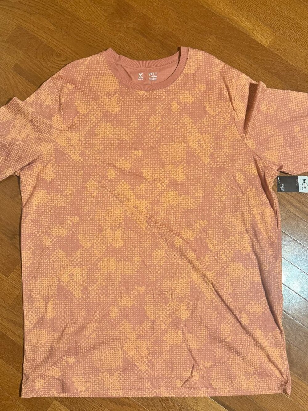 Xersion Mens Graphic T Shirt 2XLT NWT Orange Workout Gym Tee Activewear Casual